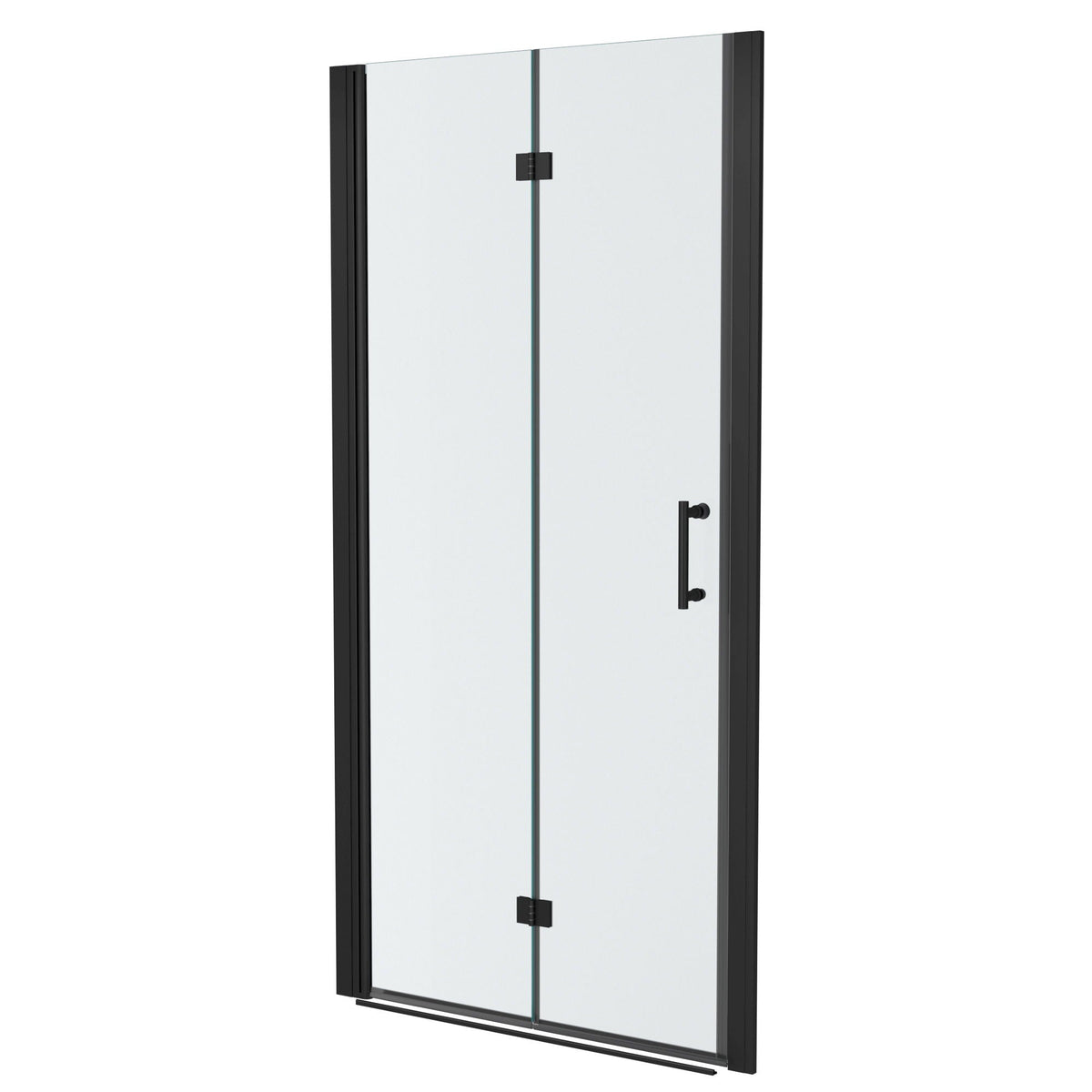 Fold Frameless Shower Door with Tempered Glass - Bi-Fold Modern Design