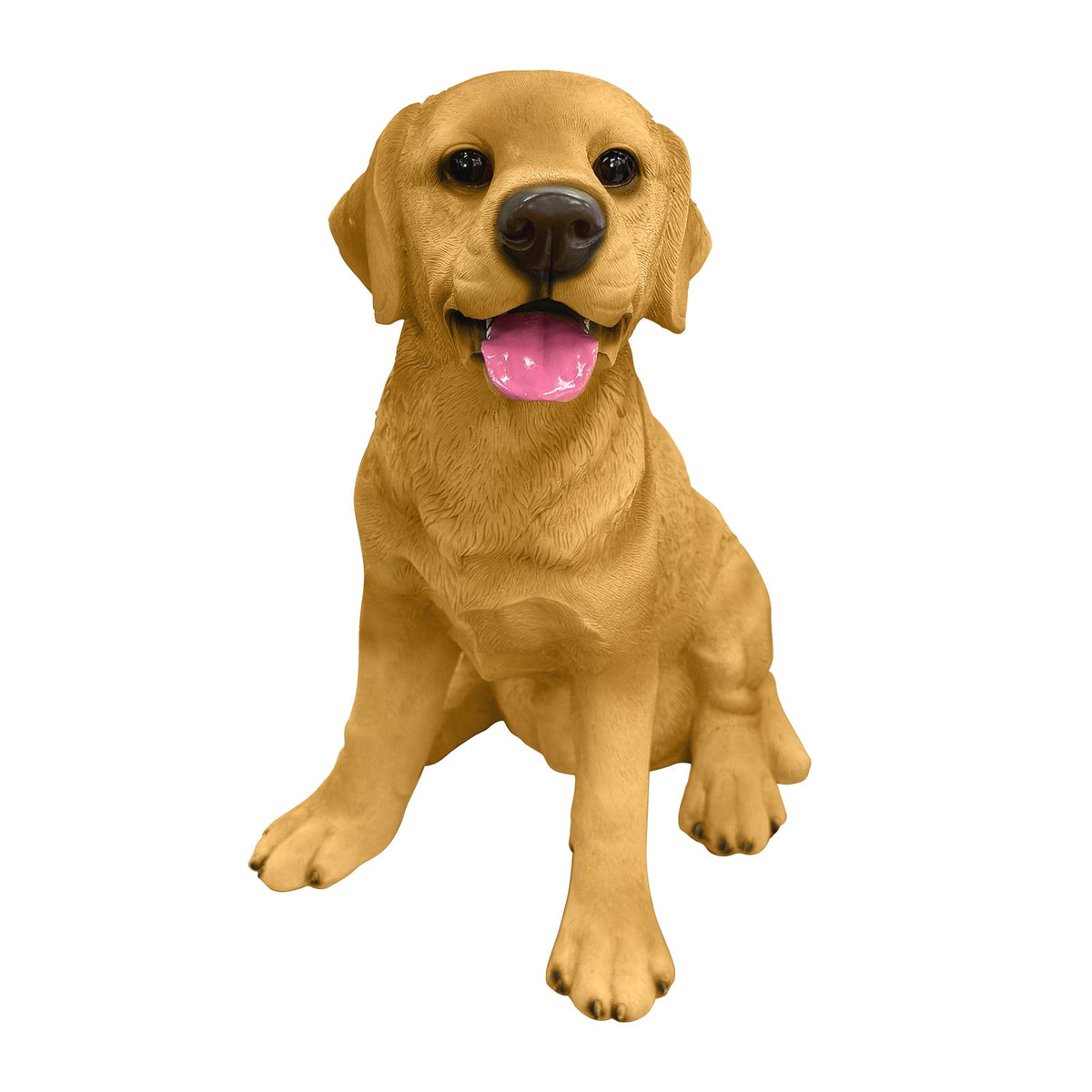 Labrador Resin Statue with Weather-Resistant Finish - Brown