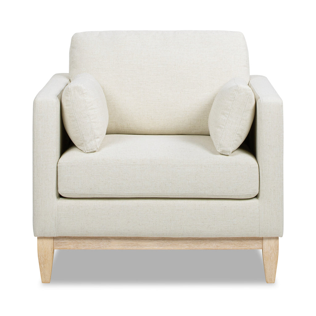 Modern Farmhouse Arm Chair with Removable Cushions - Flax