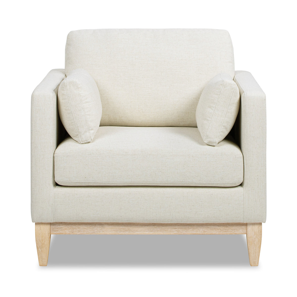 Modern Farmhouse Arm Chair with Removable Cushions - Flax