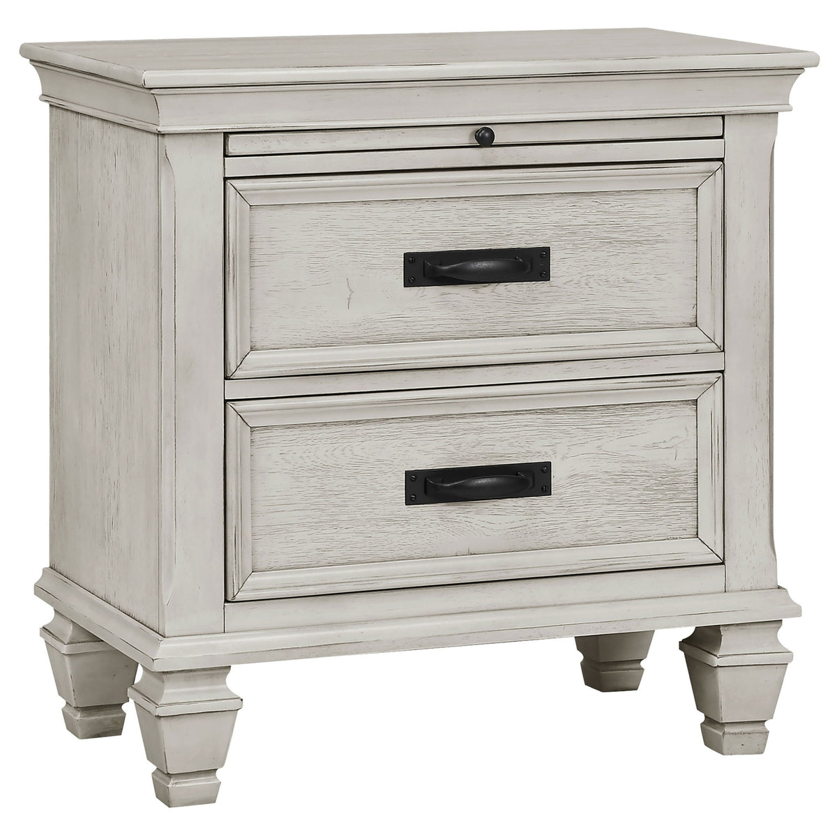 Franco 4-piece Eastern King Bedroom Set Distressed White
