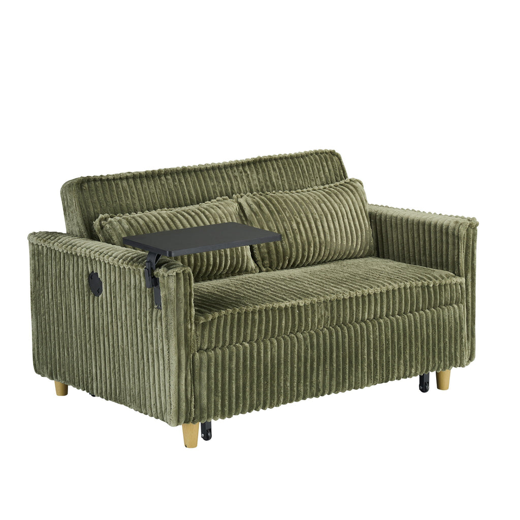 Pull Out Sofa With Movable Tabletop and USB Ports - Multiple Colors