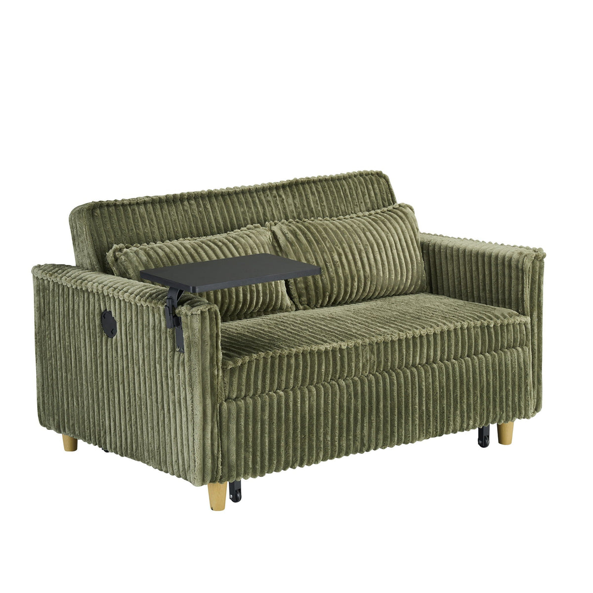 Pull Out Sofa With Movable Tabletop and USB Ports - Multiple Colors