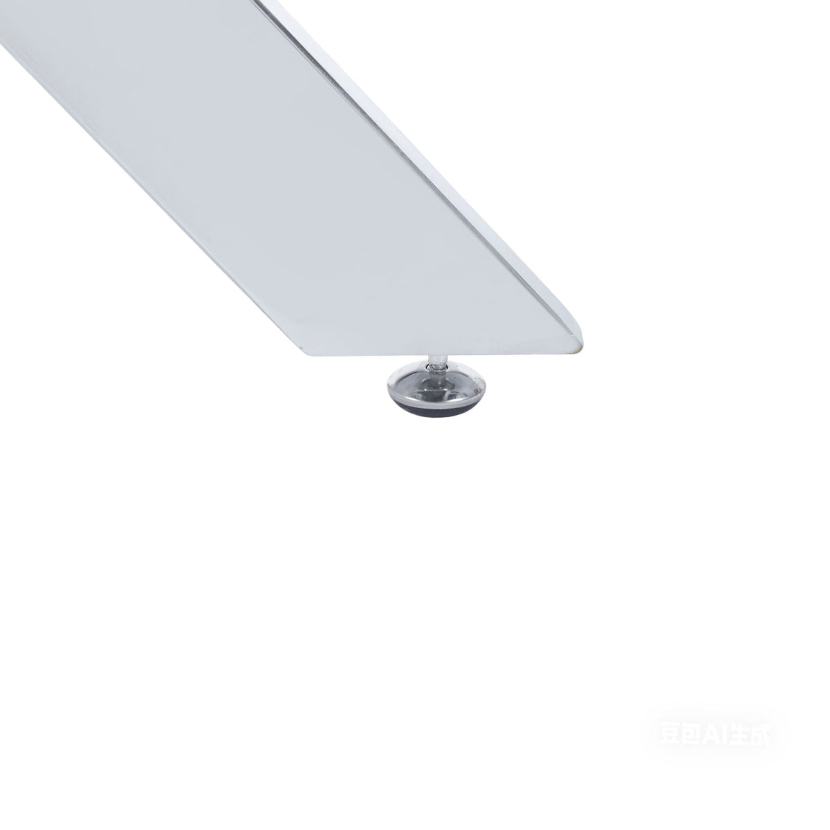 Dining Table With Cross Metal Leg And Tempered Glass