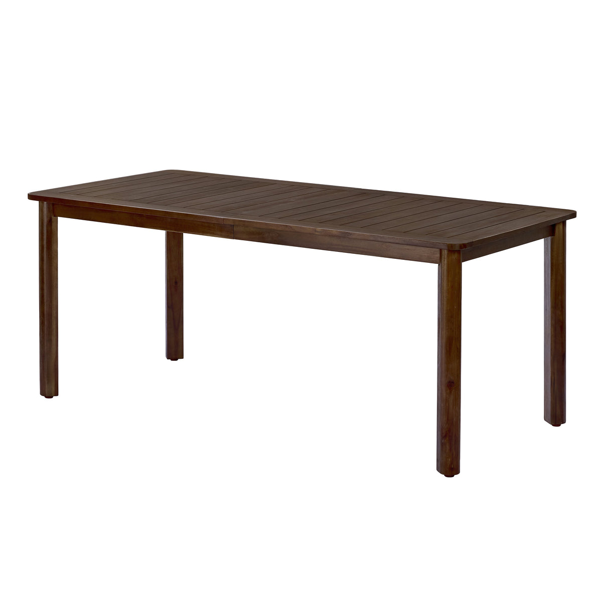 Rectangular Acacia Outdoor Dining Table with Slatted Top - Natural Wood