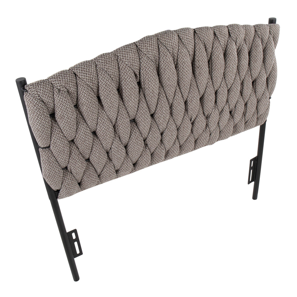 Braided Matisse Contemporary Design Upholstered Headboard - Twin Size