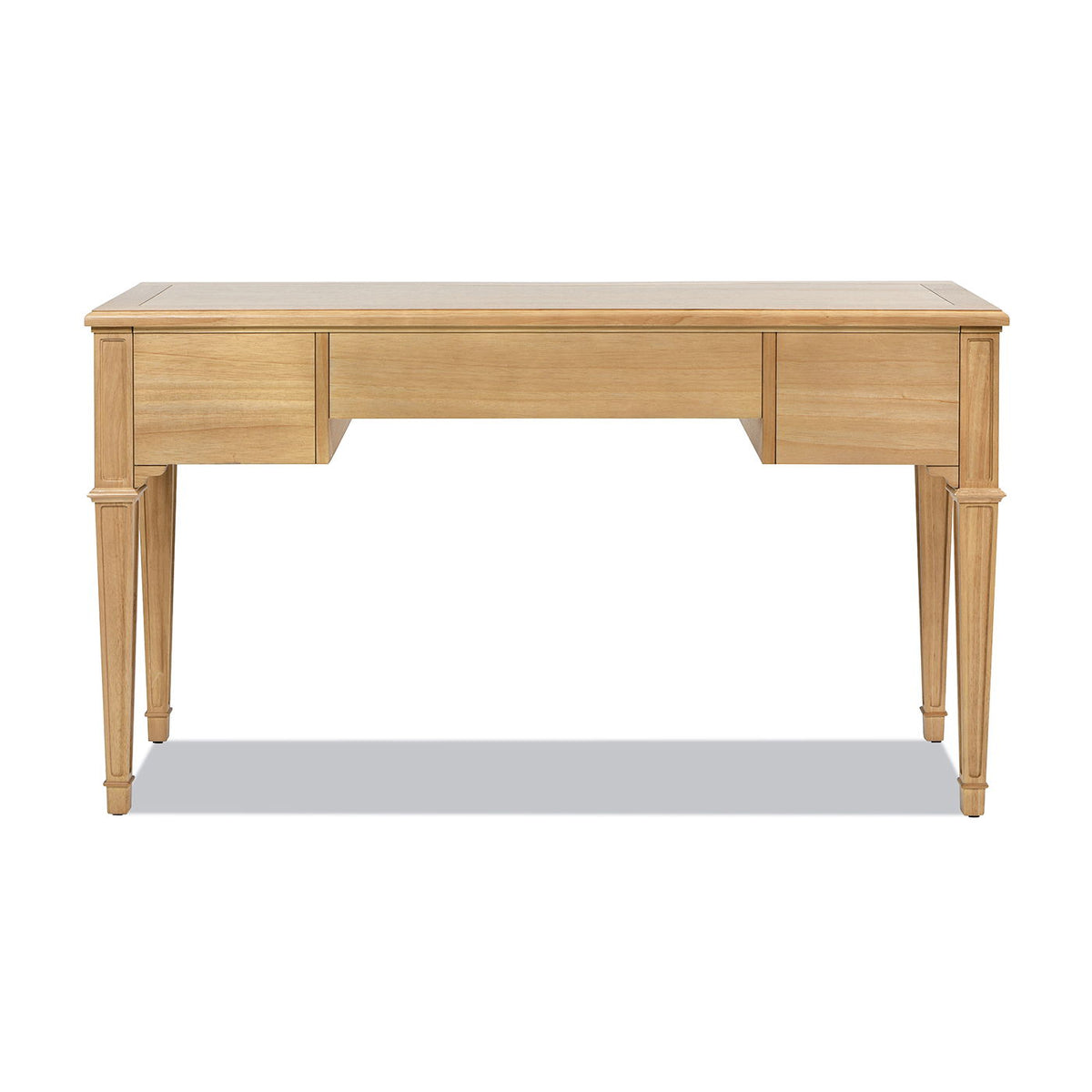 Dauphin 3 Drawer Executive Desk with Soft-Close Drawers - Light Brown or Gray