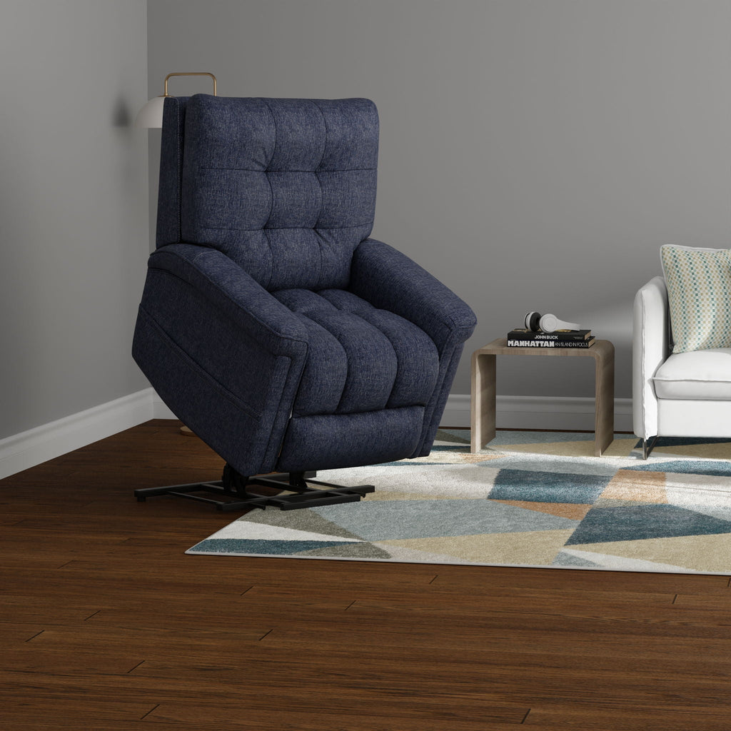 Velour Power Lift Chair with Lift Assist - Blue