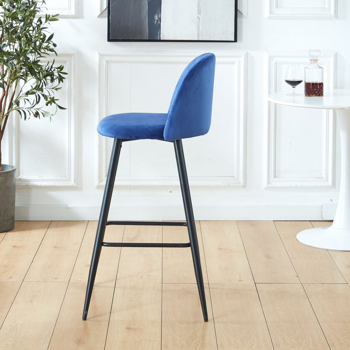 Bar Stool Set of 2 - Modern Counter Height Chairs
