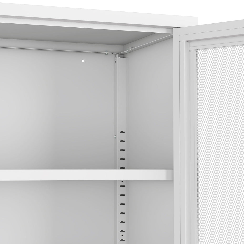 Metal Accent Cabinet with Adjustable Shelves - Black, Green, or White
