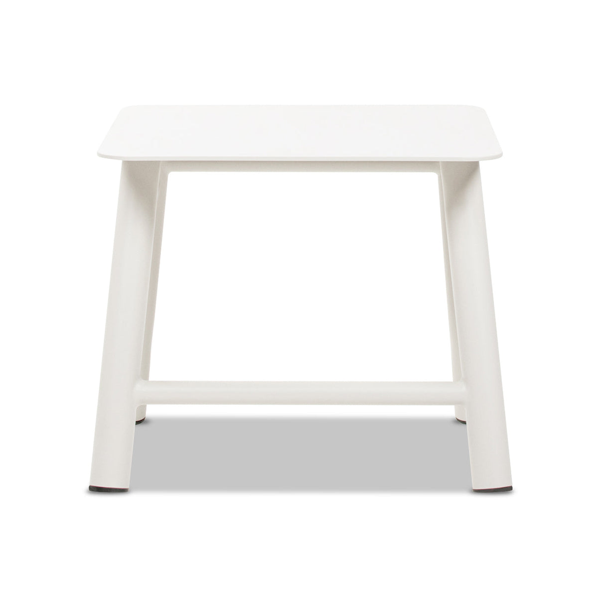 Atlas 19.5" Square Outdoor Patio Side Table with Rust-Resistant Aluminum - Light