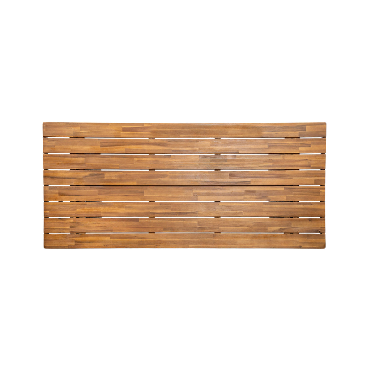 Outdoor 3 Piece Acacia Wood Dining Set with Handwoven Rattan Legs - Brown or Grey