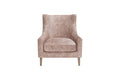 Light Brown Hi Back Accent Chair with Dacron Cushion