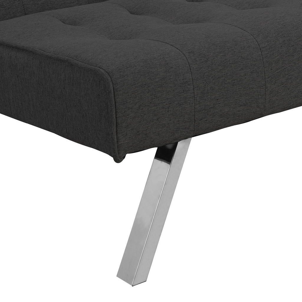 Modern Sofa Bed with Wood Frame and Stainless Legs - Multiple Colors