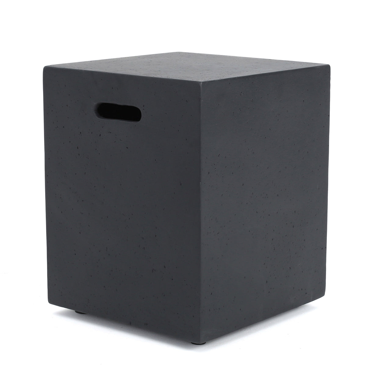 MGO Tank Holder Outdoor Side Table with Smooth Surface - Dark Grey