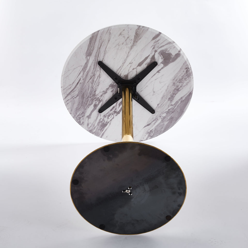 31.5" Folding Golden And Table with MDF Top - Gold