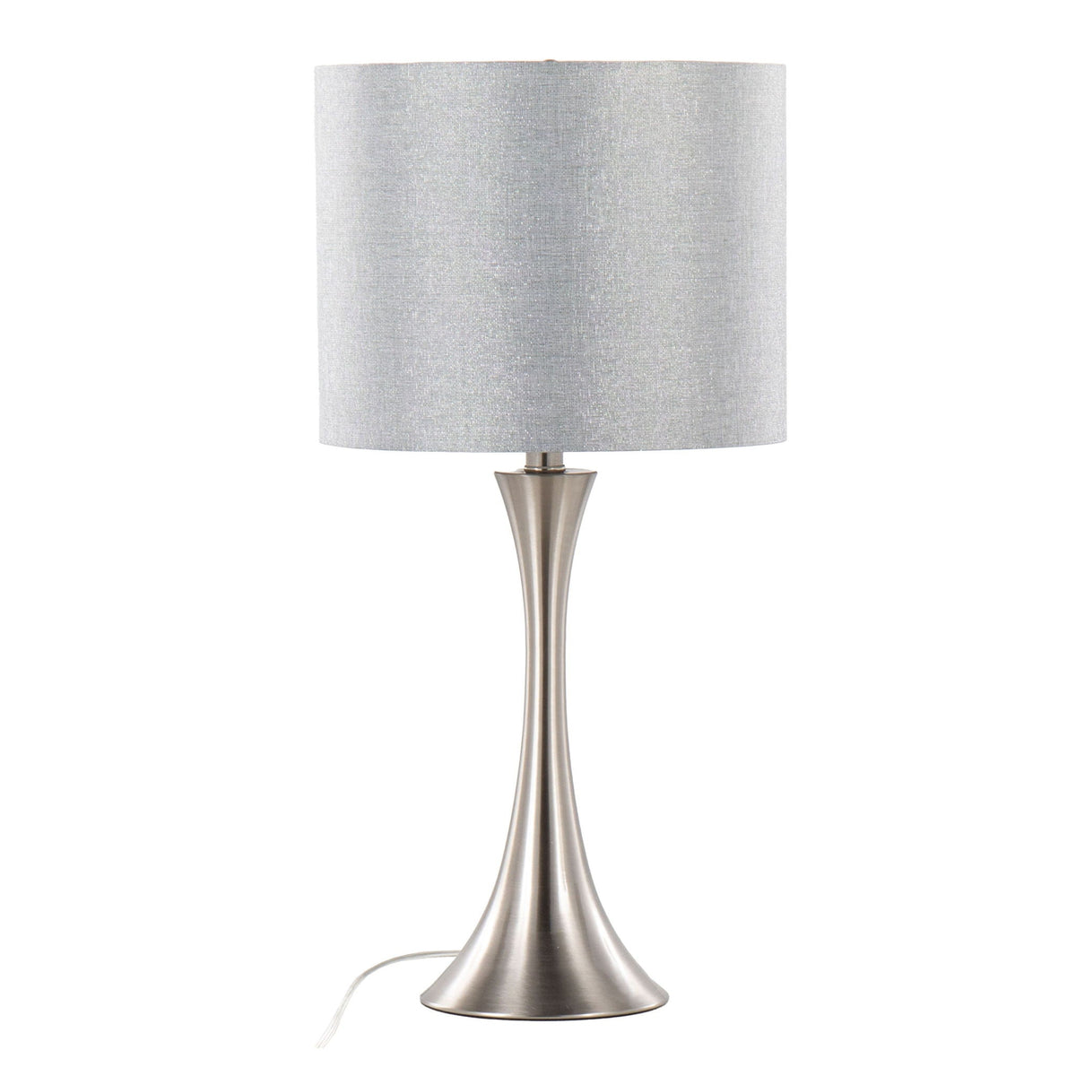 Contemporary Semi Gloss Table Lamp Set of 2 with Hourglass Design - Multiple Colors