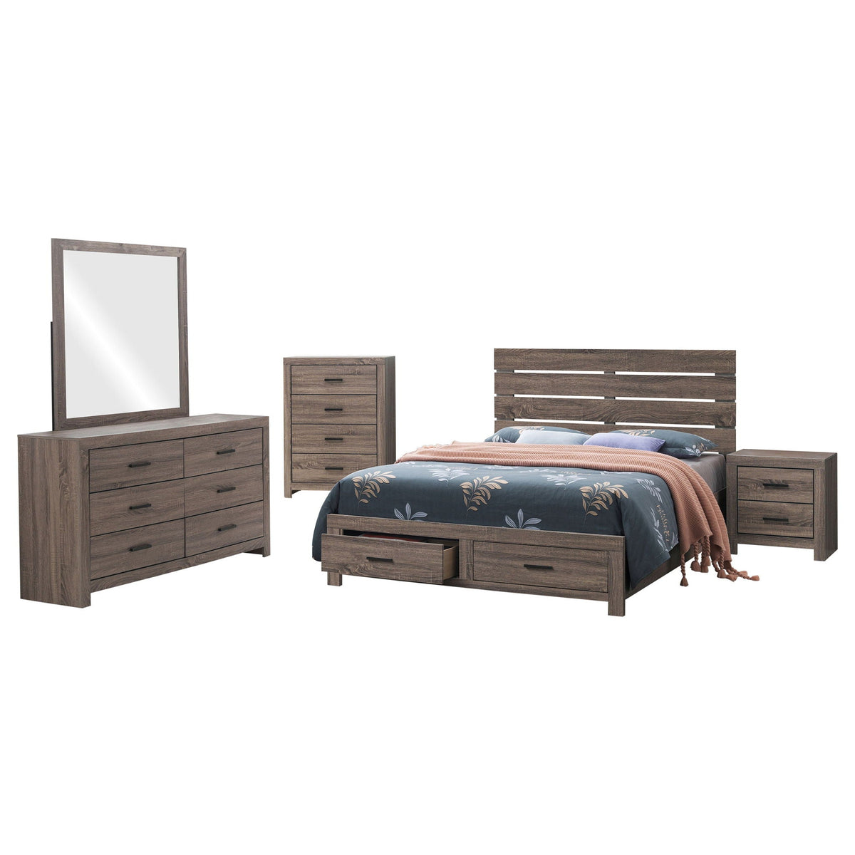 Brantford 5-piece Queen Bedroom Set Barrel Oak