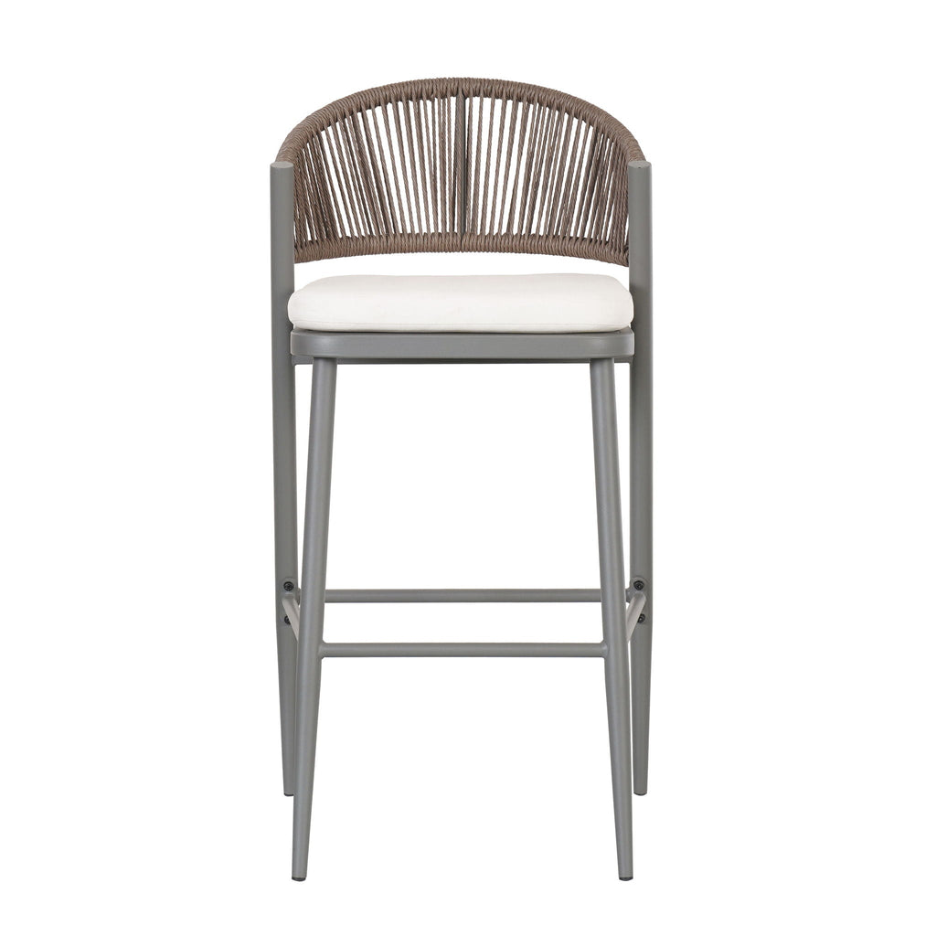 Outdoor Bar Height Metal Frame Counter Stools