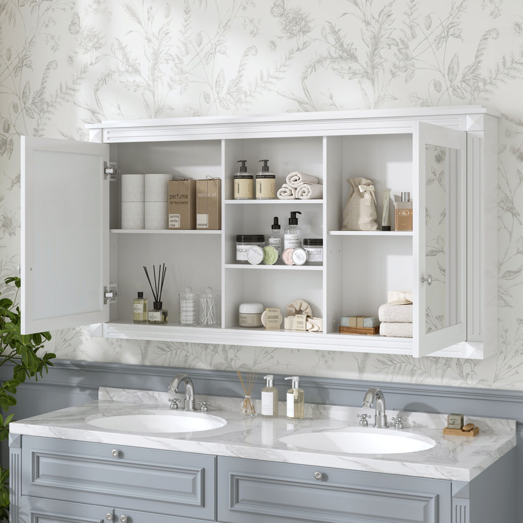 Modern Wall-Mount 2 In 1 Mirror Cabinet