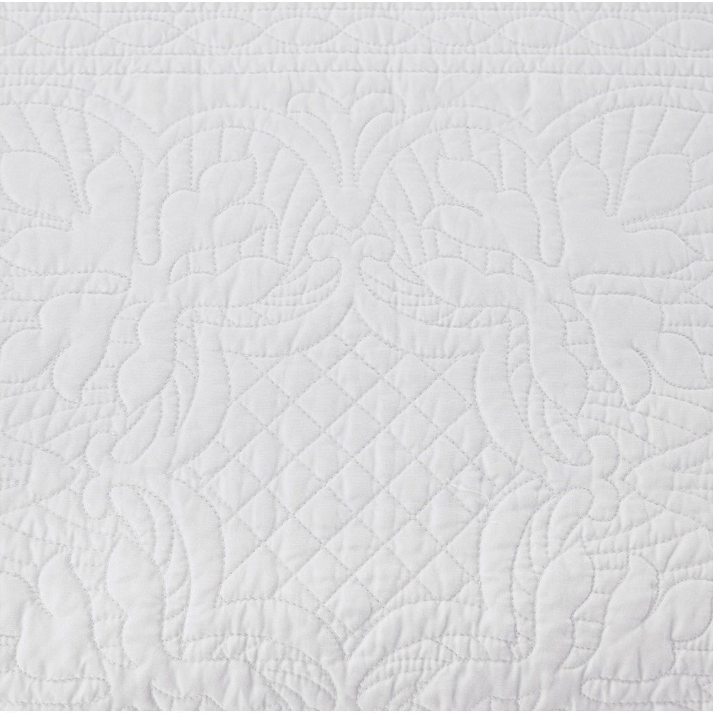 Reversible Scalloped Edge Daybed Cover Set with Antimicrobial Treatment - White or Blush