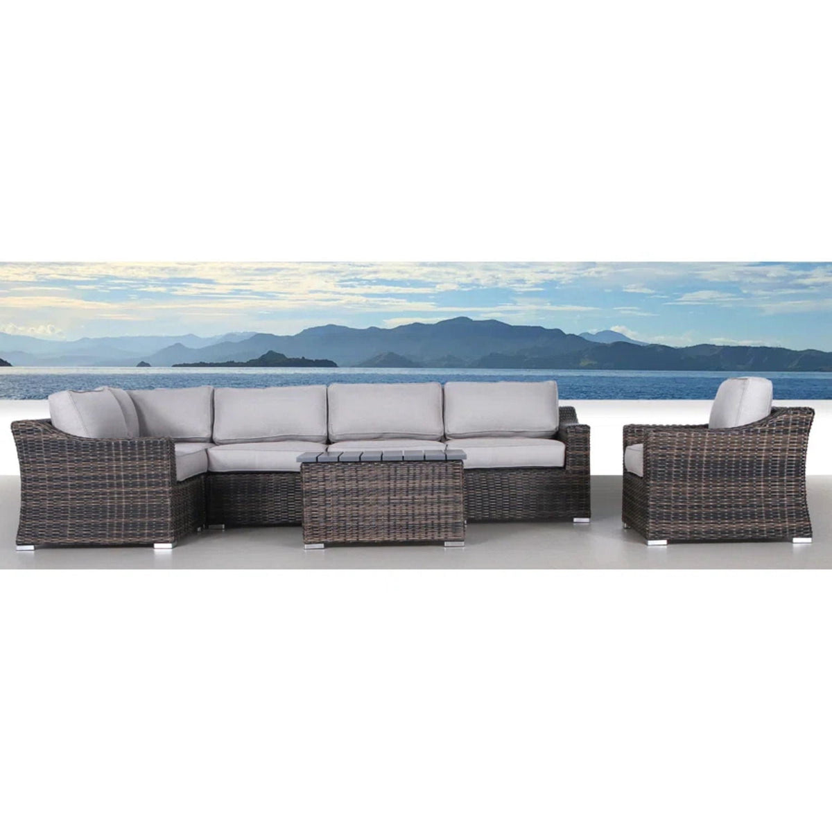 Stylish Sofa Seating Group With Cushions - Multiple Set Options, Dark Gray, Gray, or Dark Brown