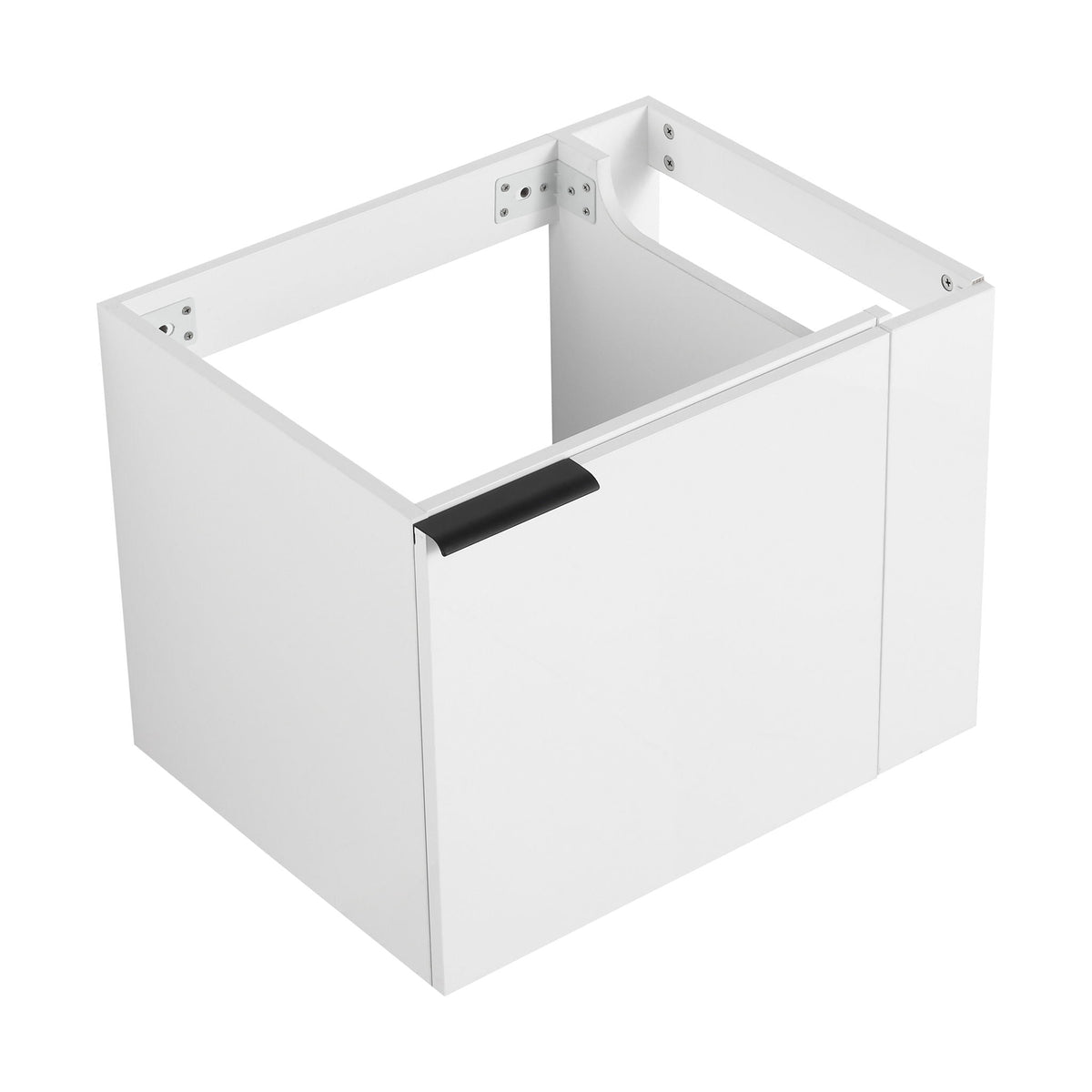 Modern Bathroom Vanity with Side Storage - Light Brown or White