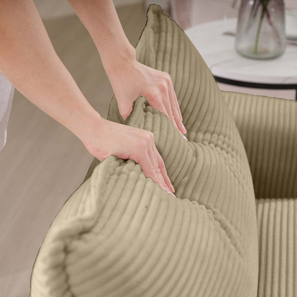 Modern Upholstered Deep Seating Loveseat with 4 Pillows - Multiple Colors