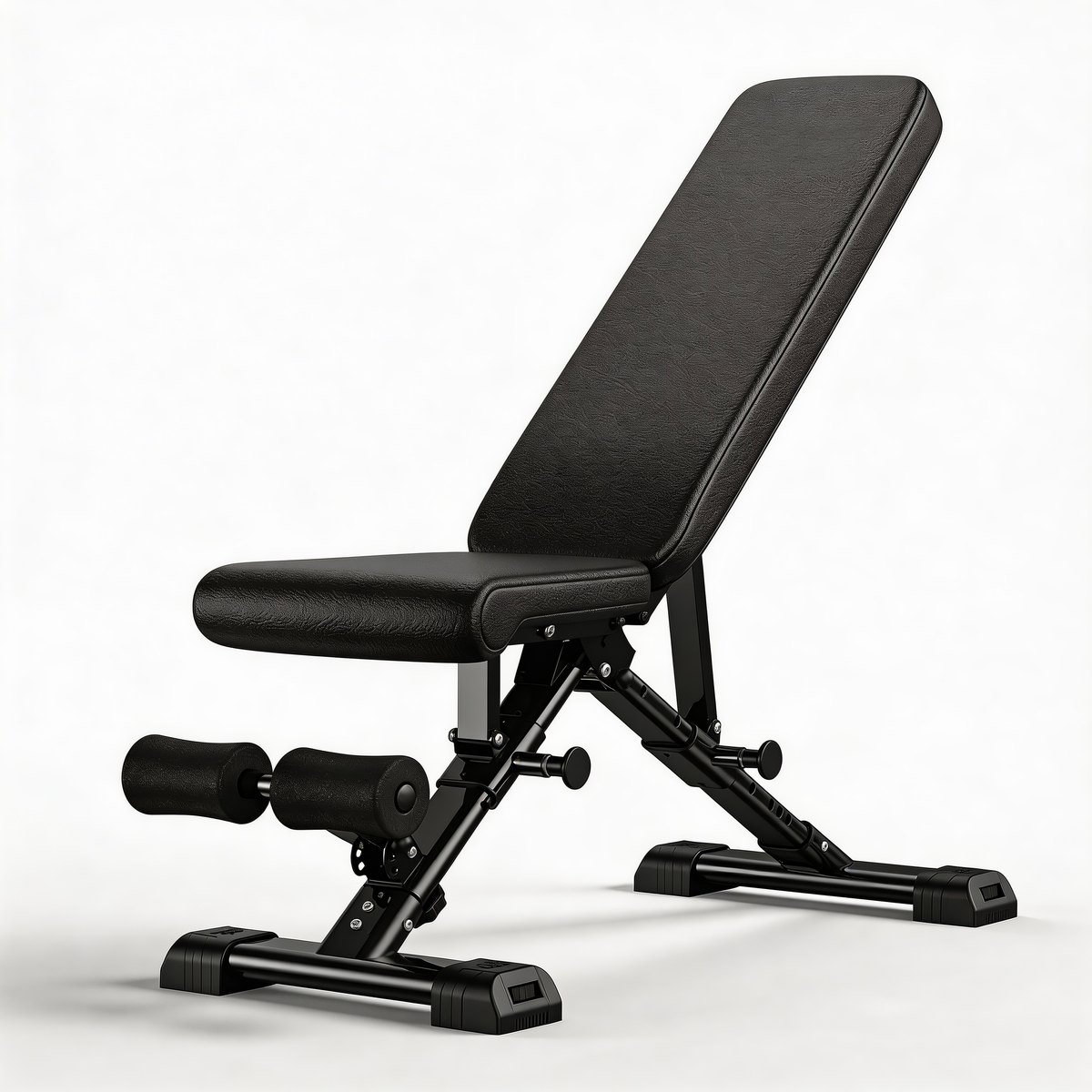 Adjustable Weight Bench with Resistance Bands - Steel Frame