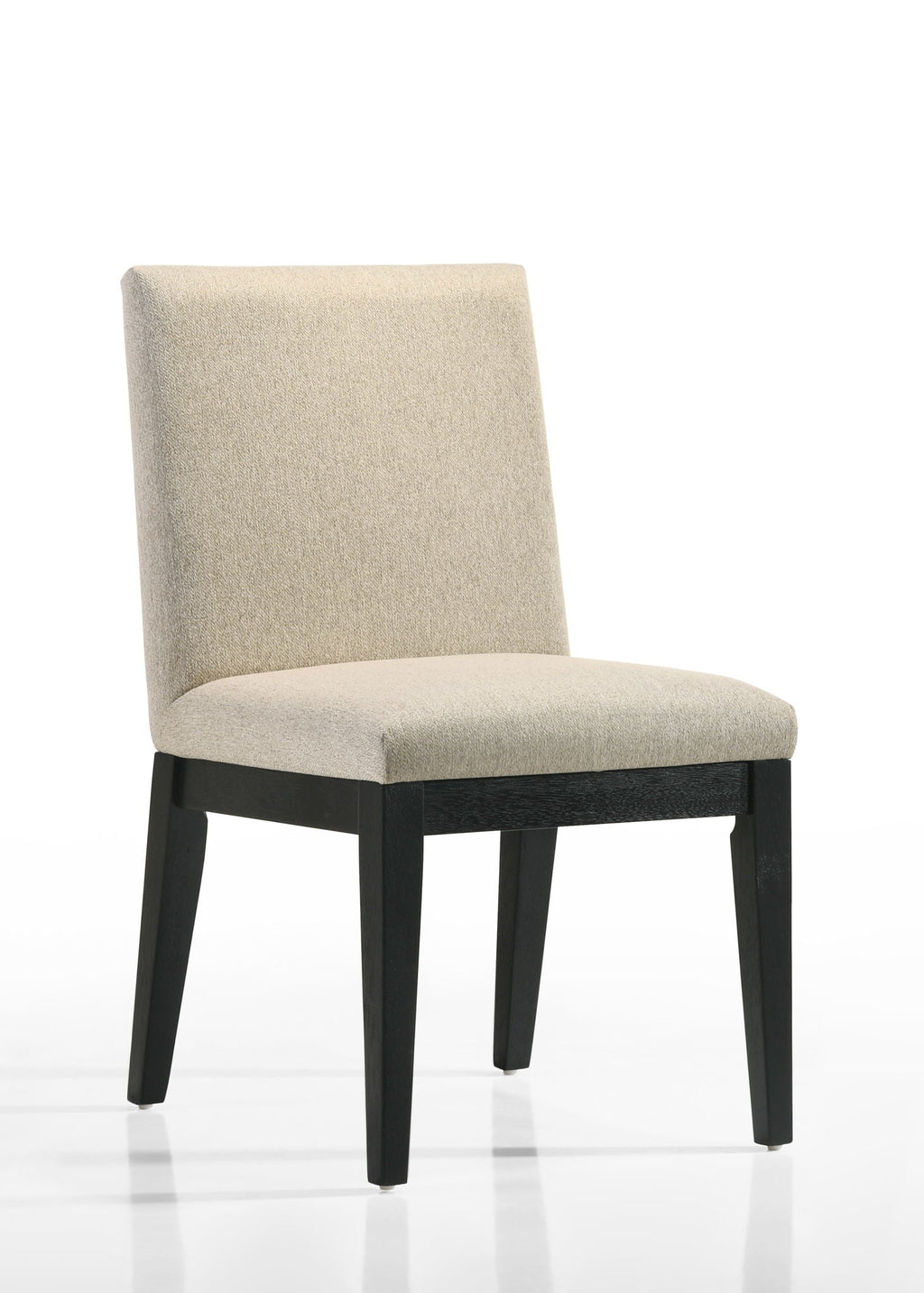 Contemporary Fabric Dining Chair Set with Comfortable Upholstery - Black