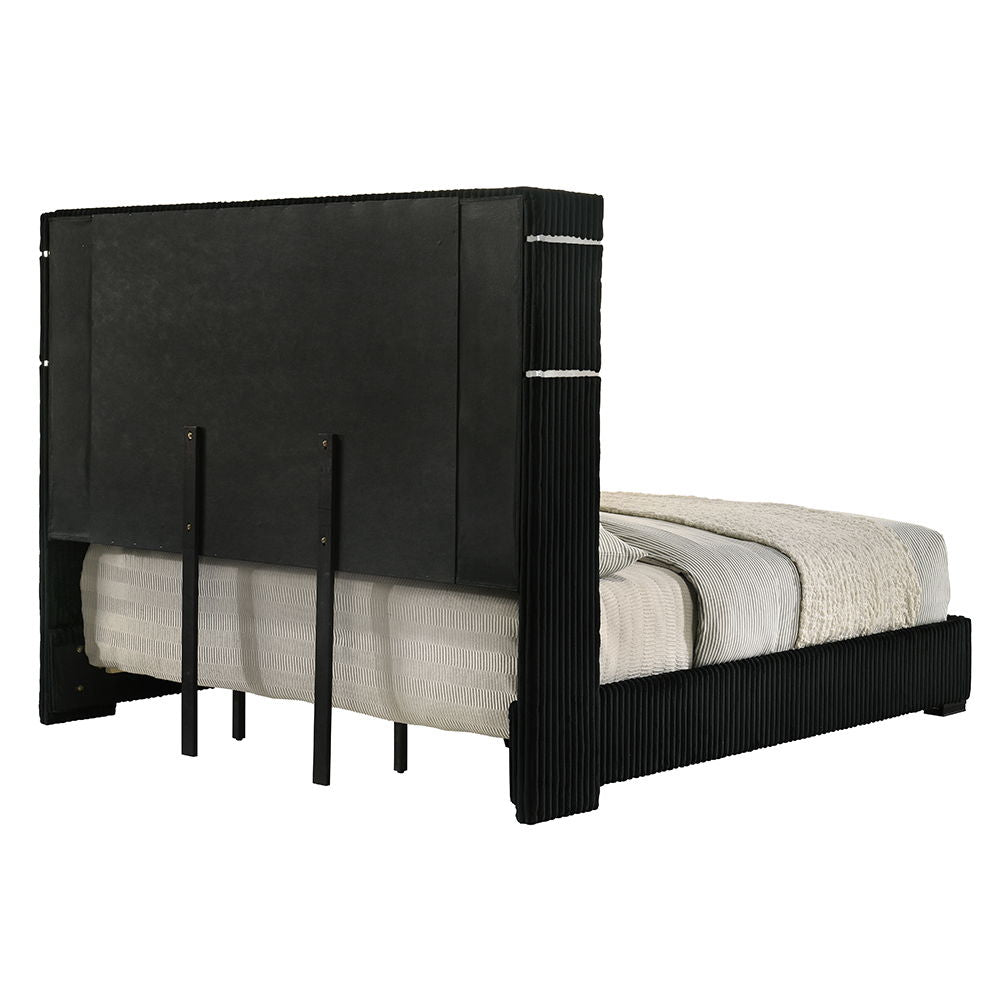 Garner - Bed With Fireplace, LED, Reading Light, Speaker, Bluetooth & USB