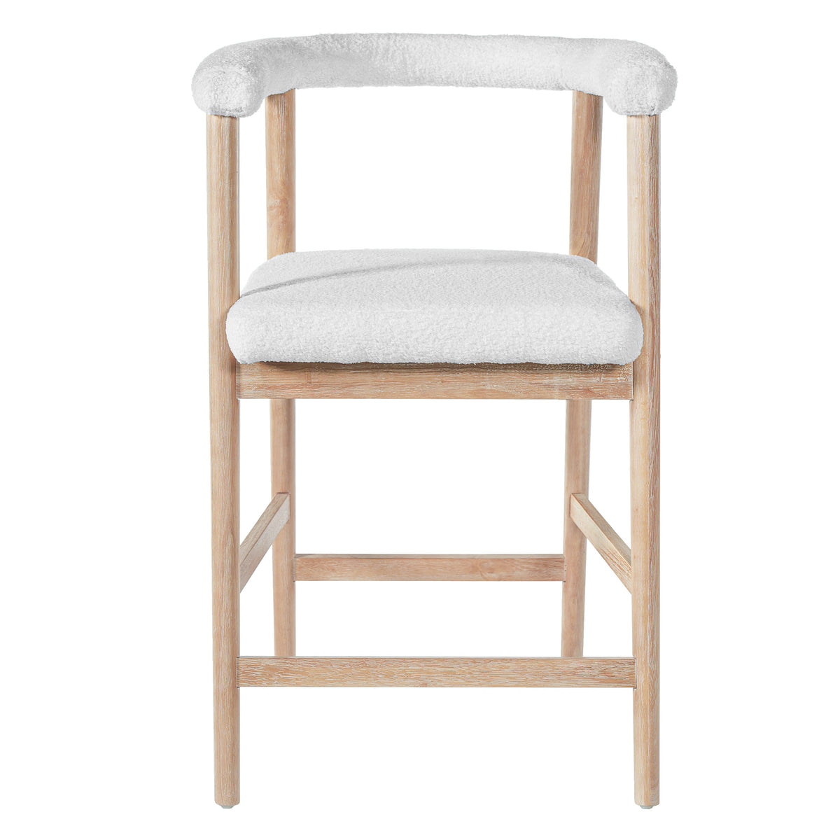 Natural 25" Seat Height Bar Stools with Back, Set of 2