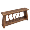 Accent Extra Long Console Table with Two-Tier Storage - Brown