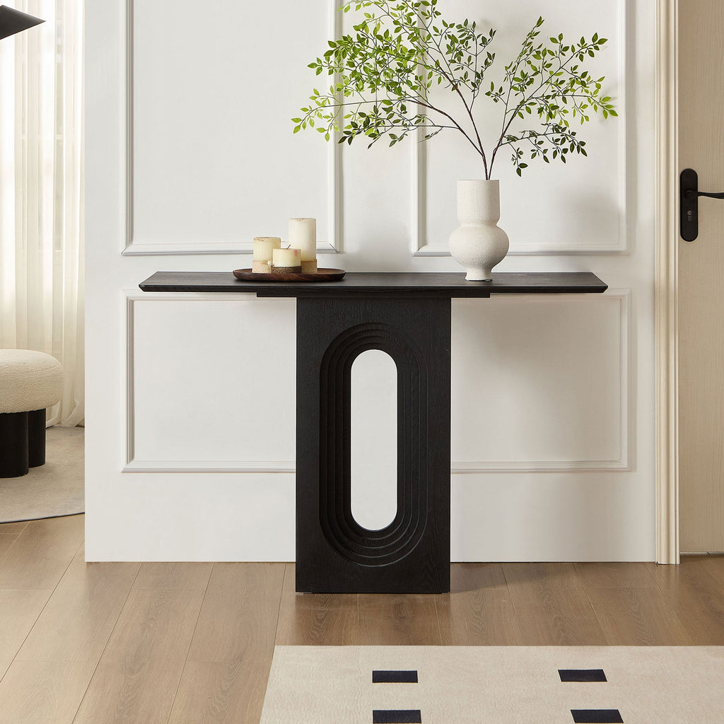 47.24 Inch Console Table with Loopback Design - MDF