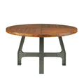 Round Dining / Gathering Table with Adjustable Height - Walnut