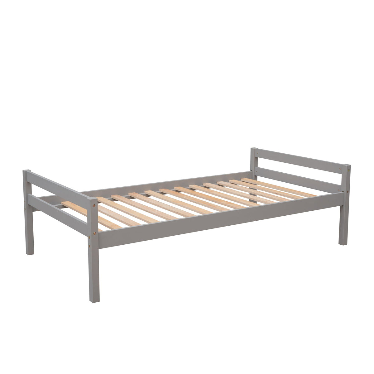 Storage Loft Bed with Stand Alone Bed and Desk - Twin Size