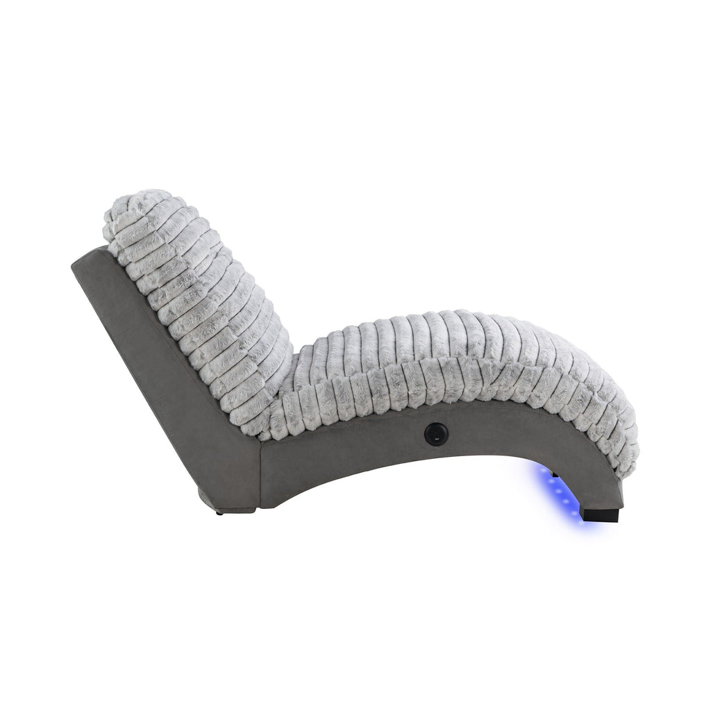 Accent Chaise with USB Support - Soft Fabric
