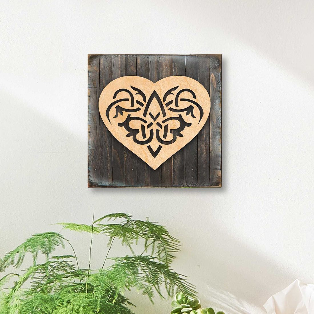 Celtic Heart Decor Art Wooden Wall Art by Celtic Art - Celtic Decor - 953166B