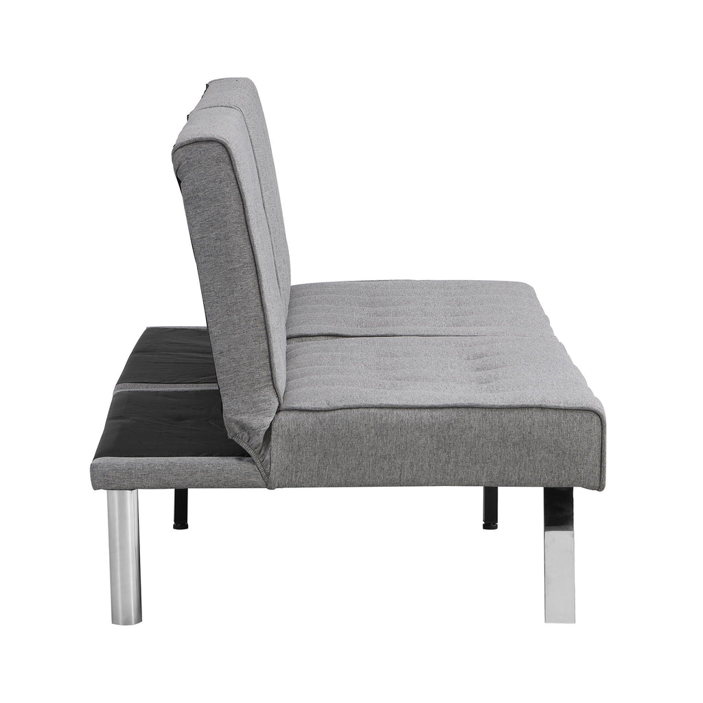 Modern Sofa Bed with Wood Frame and Stainless Legs - Multiple Colors
