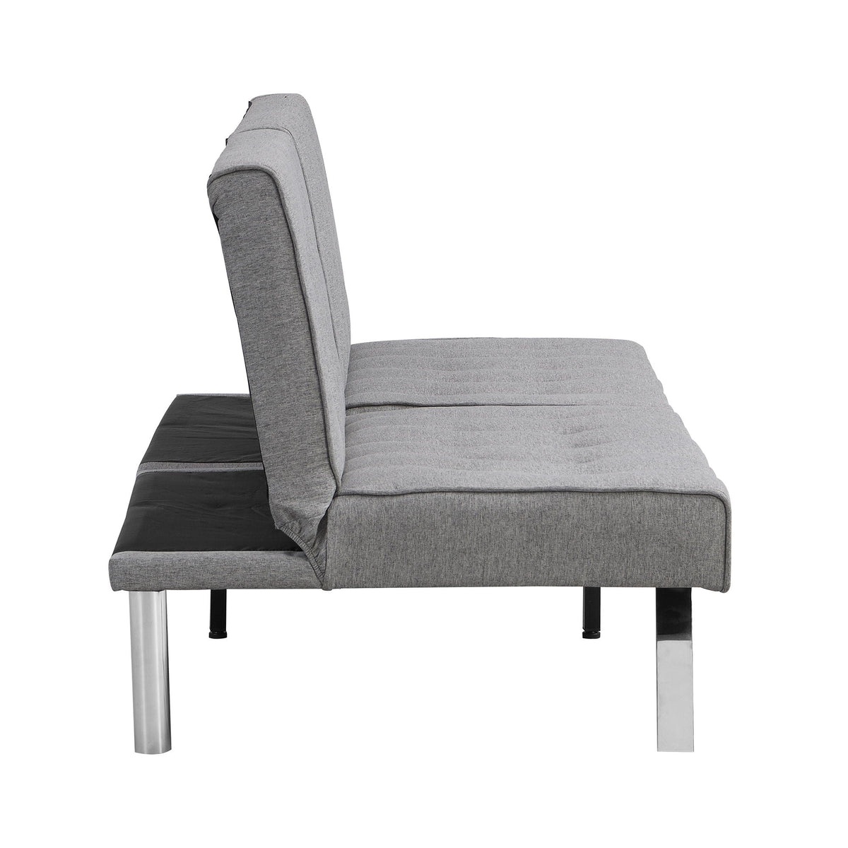Modern Sofa Bed with Wood Frame and Stainless Legs - Multiple Colors