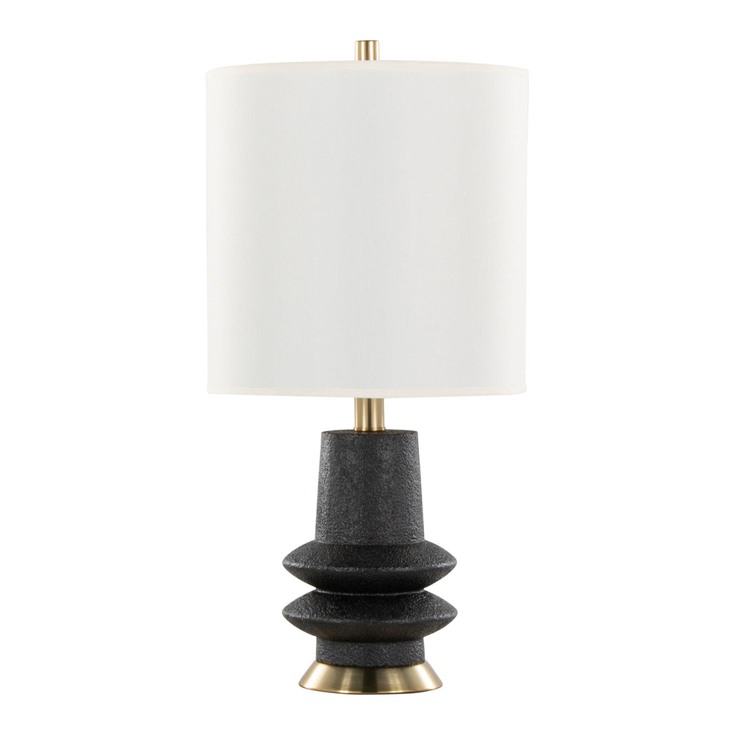 Lloyd Contemporary Table Lamp Set with Matte Finish - Black or Beige