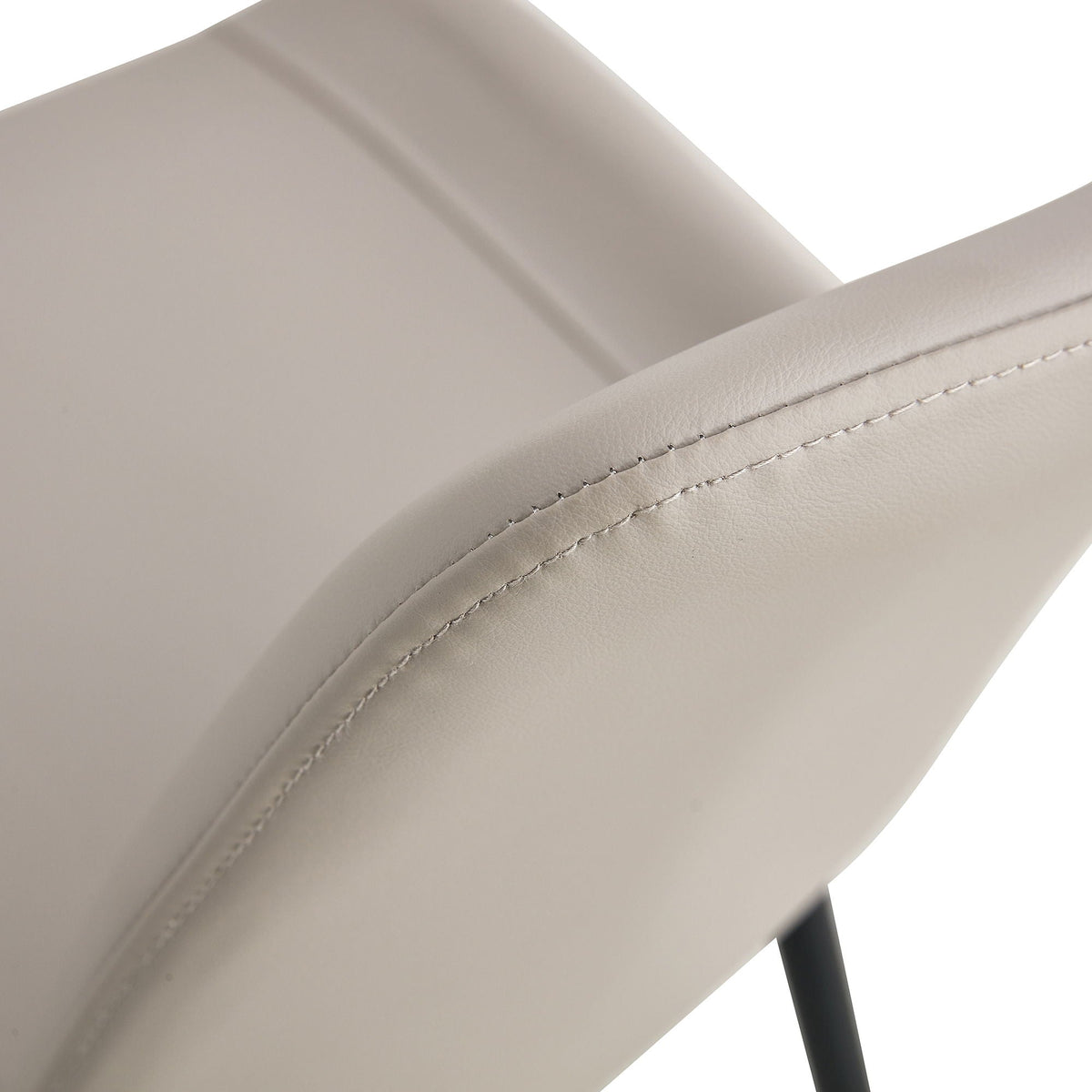 Modern Medieval Cushioned Chairs with Suede Backrest - Pearl Silver, White, or Gray