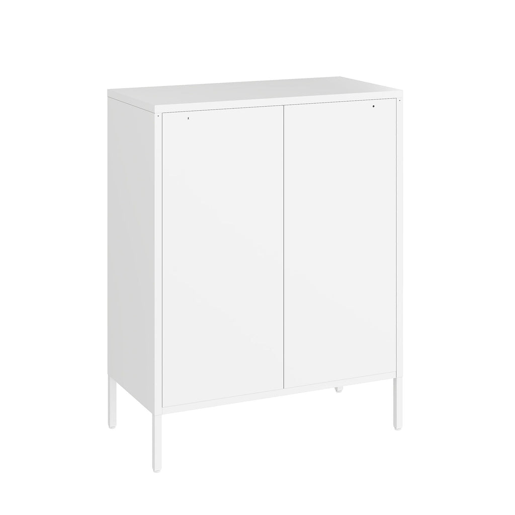 Metal Accent Cabinet with Adjustable Shelves - Black, Green, or White