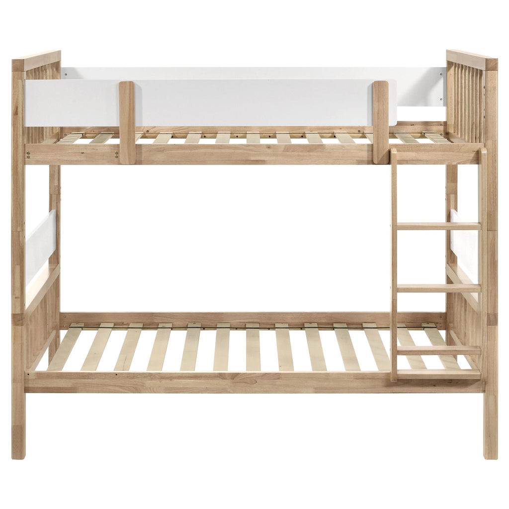 Dakota Wood Twin Over Twin Bunk Bed Natural