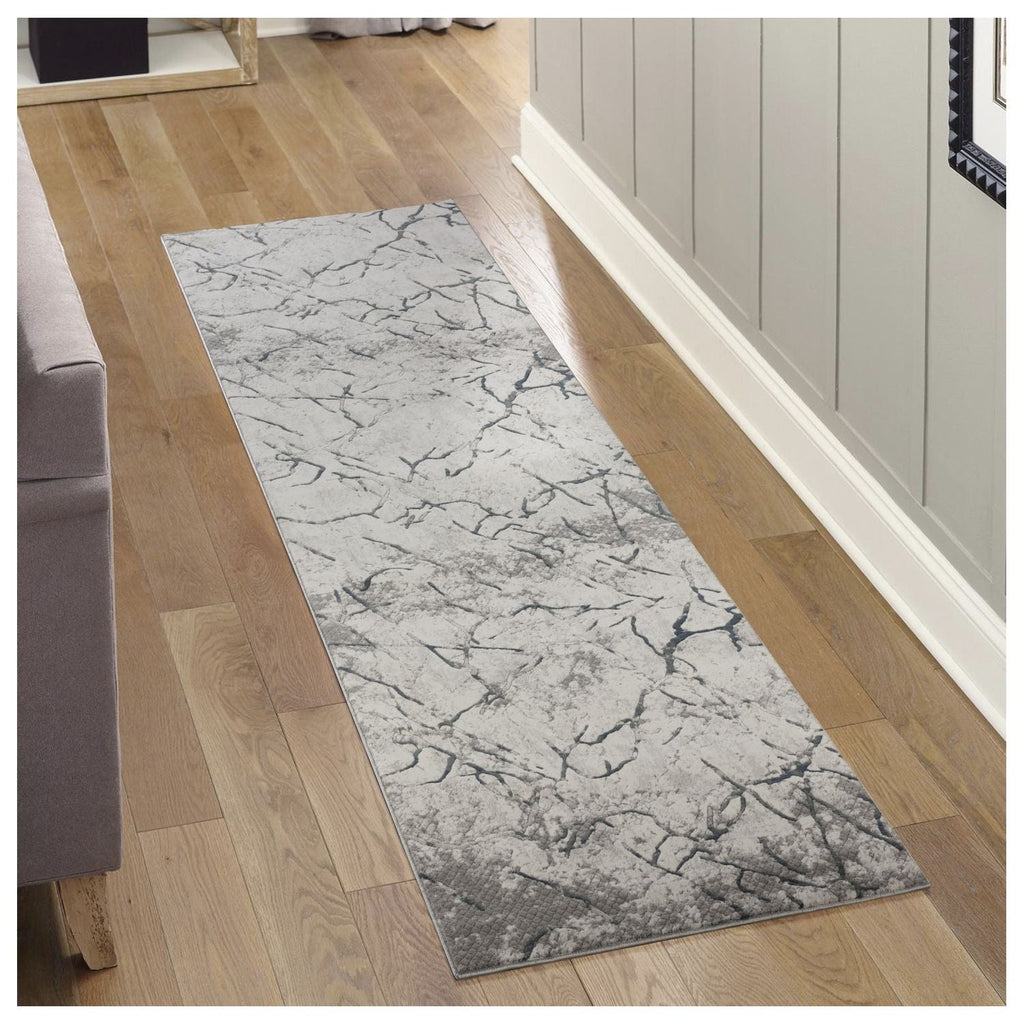 Contemporary Area Rug with 3D Effect - Gray