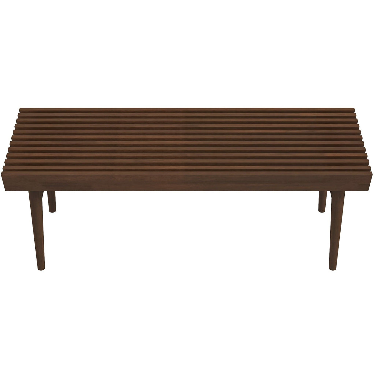 Dark Brown Wood Accent Bench with Solid Wood Frame - Mia