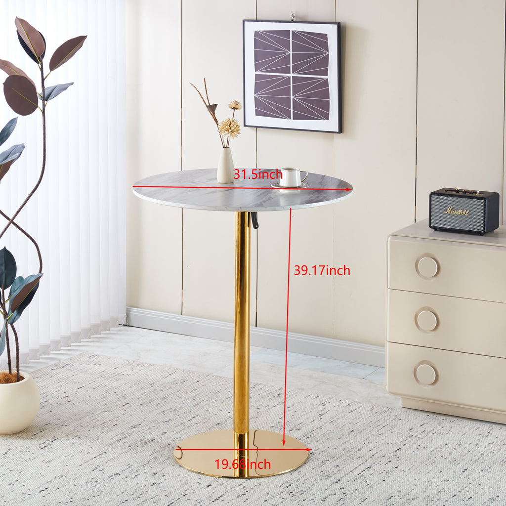 31.5" Folding Golden And Table with MDF Top - Gold