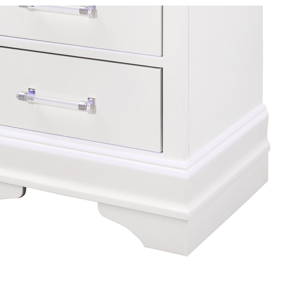 Charlston Nightstand with LED Lighting – Blue or White