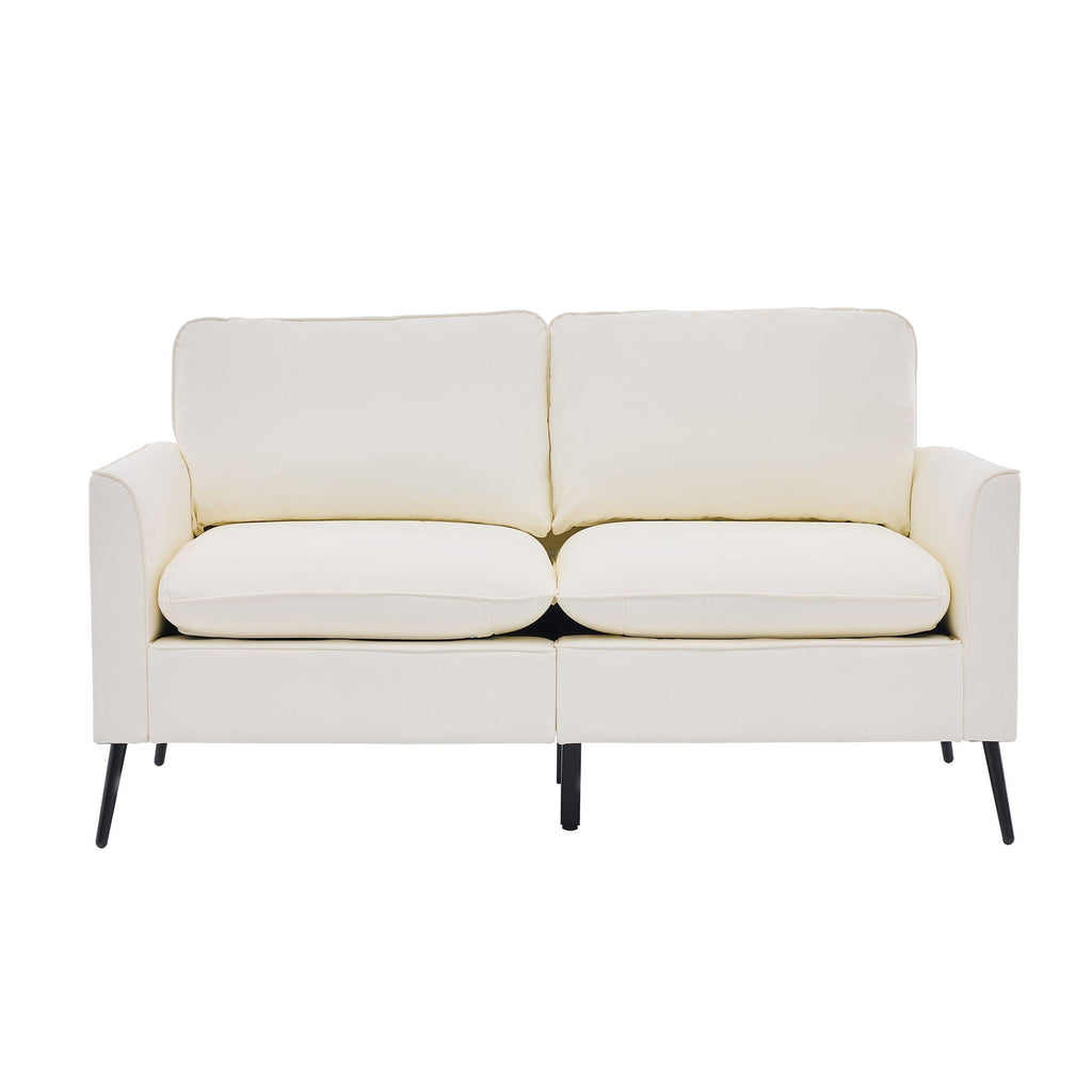 Upholstered Loveseat with Plush Headrest - Multiple Colors