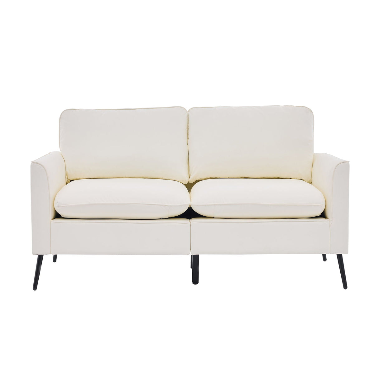 Upholstered Loveseat with Plush Headrest - Multiple Colors